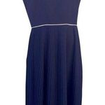 Vintage 60s Style David Barr Black and White Pleated Skirt Sleeveless Dress Photo 0