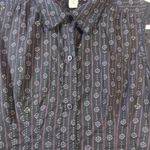 Lux Black Boho Button Front Shirt Dress Casual Festival Size Small Photo 7