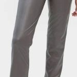 Gap Vintage Slim Straight Leg High Rise Pants Vegan Faux Leather Jeans Gray 27 4 Photo 0