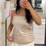 EXPRESS Champagne Satin Top Photo 0