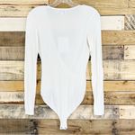 AG Adriano Goldschmied  Lola Bodysuit in Ivory Dust Size Small NWT Long Sleeve Photo 10