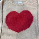 Old Navy Women's pink Sweater with Red Heart Sz XL Photo 2