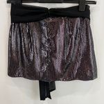 Faith Connexion Black Sequined Mini Skirt With Scalloped‎ Hem NWOT Photo 1