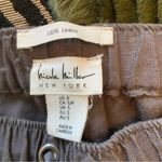 Nicole Miller  Pewter Grey Linen Cargo Utility Joggers Size Small Photo 8