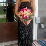 Sherri Hill Strapless Prom  Dress Black Photo 0
