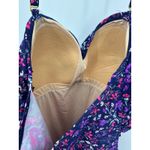 Shore Shapes Swimwear One Piece Bathing Suit Women 16 Purple Floral Skirt Cinch Photo 5