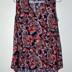 The Cove Mermaid Boutique Paisley Floral V Neck Tank Top Tunic Lightweight XL Photo 0