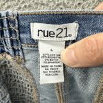 Rue 21 Y2K Denim Jean Corset Strapless Top Tue Bustier Stretch Women's Large Photo 2