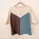 Prómesa Crewneck Promesa Color Block Cozy Sweatshirt Top Oversized Size Medium Photo 0