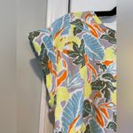 L.L. Bean Signature Size M Rangeley Cotton Tee Scoop Neck Lemon Floral Tee Shirt Yellow Size M Photo 4