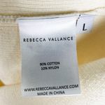 Rebecca Vallance Tancy Cotton Stretch Knit Pearl Button Front Cardigan Sweater L Photo 1