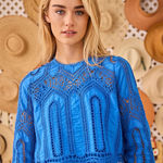 Hunter Bell  pippa crew neck top in french blue NWT Photo 0