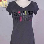 Ideology Challenge Yourself Athletic Mesh Back V-neck short sleeve shirt Photo 0