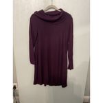 2B Studio Plum Purple Cowl Neck Long Sleeve Tunic Dress Size Medium Photo 3