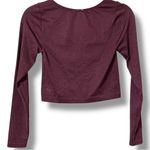 All In Motion  size small pullover long sleeve tight fit cropped active top shiny Photo 7