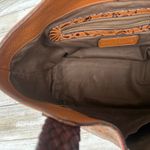 Sundance Purse Brown Tooled Leather Floral Satchel Distressed Boho Western Photo 9