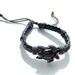 Turtle Bracelet Brown Braided Sliding Knot Closure Photo 0