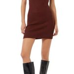 French Connection NWT Ribbed Puff Sleeve Sweater Mini Dress MEDIUM Photo 0