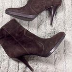via spiga  Elegant Brown Suede Women's Ankle Boots made in Italy 8M Photo 0