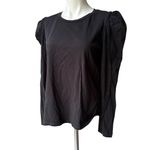 Generation Love  Jamie Ruffled Puff Long Sleeve Top in Black, Sz L Photo 4