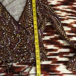 Almost Famous Y2K Wrap Style V-Neck Fitted Ruched Corset Brown Purple Lace Trim Blouse Shirt Top Long sleeve-S #Cottagecore #Whimsical #Whimsygoth Measurement in pics Photo 5