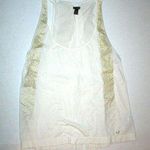 True Religion New Womens Designer Gold Metallic Beige M Tank Top Tunic Soft Moda Photo 0