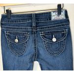 True Religion Women 27 Hi-Rise Boot Blue Denim Jeans Flap Pocket Photo 3