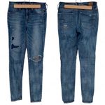 American Eagle  Outfitters Hi-Rise Jegging Super Stretch Ripped Blue Jeans Size 4 Photo 2
