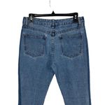 Momokrom  Two Tone High Rise Raw Hem Cropped Straight Leg Jeans‎ EU 38 Trendy Y2K Photo 4