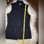 Etcetera  Black four pocket snap button  Sleeveless business vest Jacket  Sz 6 Photo 5