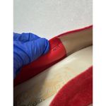 Salvatore Ferragamo Red Suede Sqaure Toe Wedge Heels Espadrilles Limited Edition Photo 8