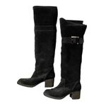 Zodiac Aussie Over the Knee Boots Black Sueded Buckle Heel Round Toe Size 9 Photo 5