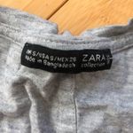 ZARA  T Shirt Cotton Gray V Neck Short Sleeve Size Small Excellent Condition Photo 1