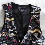 Nicole Miller Vintage 90s Silk Movie Production Actor Actress TV Film Theme Vest Photo 4