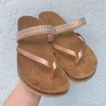 Cristina Francine Sandals with Braided Straps and Thong Design made in Italy Tan Size 7.5 Photo 0