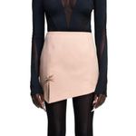 NWT H&M x MUGLER wool mini skirt antique pink Size 0 Photo 7