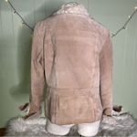 Vintage Y2K Sherpa Suede‎ Coat Tan Barn Ranch Western Womens Large Photo 3