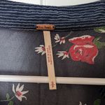 Free People Floral Cotton/Mesh Oversized Blouse S/P Blue Photo 2