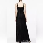 BCBGMAXAZRIA ‎ Black Gown Maxi Structured Satin Gown Size 6 Prom Homecoming Mesh Photo 3