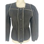 Anthropologie Quilted Puff Sleeve Jacket in Black Photo 4
