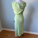 Lulus Casual Enchantment Mint Green Linen Off-the-Shoulder Midi Dress Photo 7