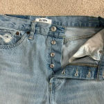 RE/DONE  Originals 90s High Rise Loose Jeans Light Wash Blue Distressed Size 27 Photo 5