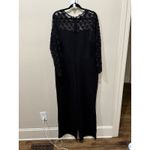 Love by Design NWT Love X Design Black Long Sleeve Jumpsuit Size 1X Polka Dot Mesh Cocktail Photo 1