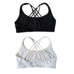 Victoria's Secret Victoria’s Secret Essential Strappy Sports Bras 1 Black, 1 White Size L Photo 1
