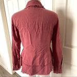 Cloth & Stone  red tiered  button down shirt Photo 14