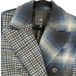 7 For All Mankind ‎ Mixed Plaid Double Breasted Wool Blend Blazer Jacket Size XS Photo 6