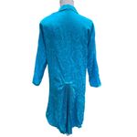 Vintage TJunior Tunic Blouse Shirt Top Womens XL Rare 80s Blue Back Fan‎ Retro Size L Photo 4