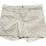 Athleta  Women's Khaki Cargo Shorts Size 12 Zip Pocket‎ Casual Outdoor 5" inseam Photo 0