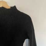 Gap black turtleneck sweater cutoff knit style women's size XS puffed sleeves Photo 1