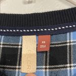 Anthropologie  PILCRO WOMENS BLACK/BLUE PLAID FLANNEL PULLOVER SWEATSHIRT XS Photo 5